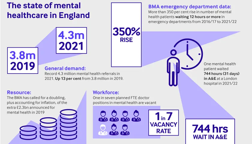 The State Of Mental Healthcare In England Graphic