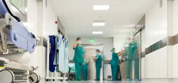 Busy Hospital Corridor Crop