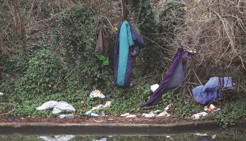 Homelessness Nottingham Canal